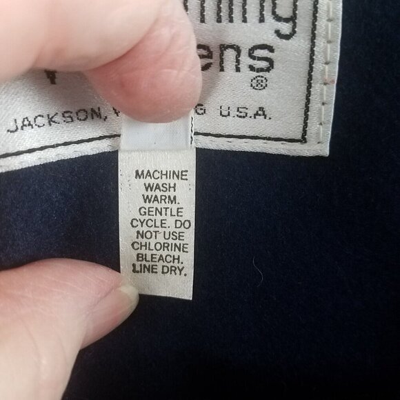 Jacket outerwear Wyoming woolens women's 8 red black woolen lining pocketed - Picture 13 of 15